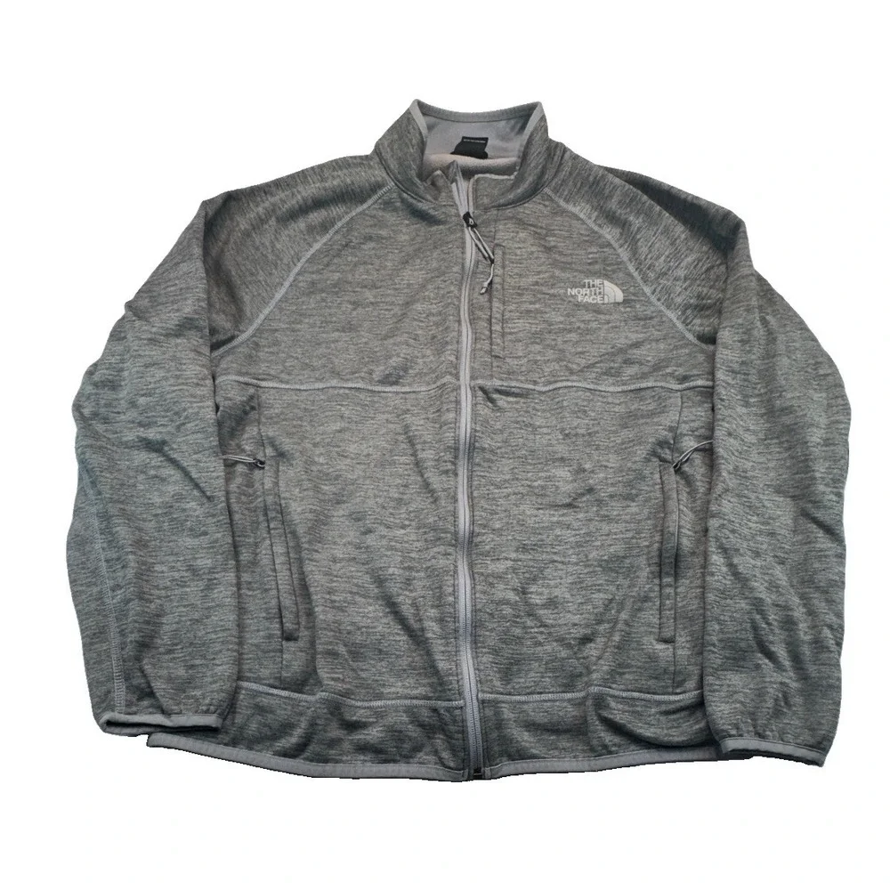 The North Face Mens Canyonlands Full Zip Fleece Jacket Grey Heather Large L